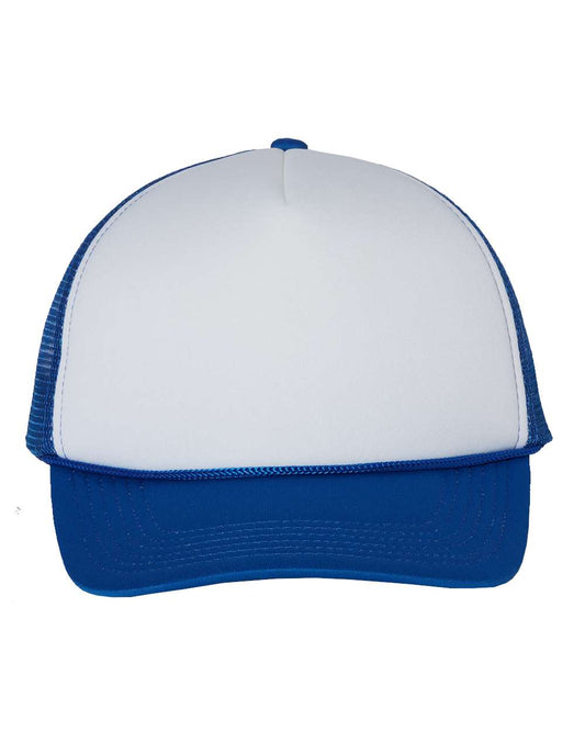 Customizable Blue and White Trucker Hat