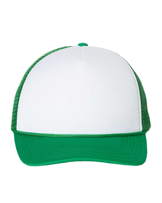 customizable green and White Trucker Hat